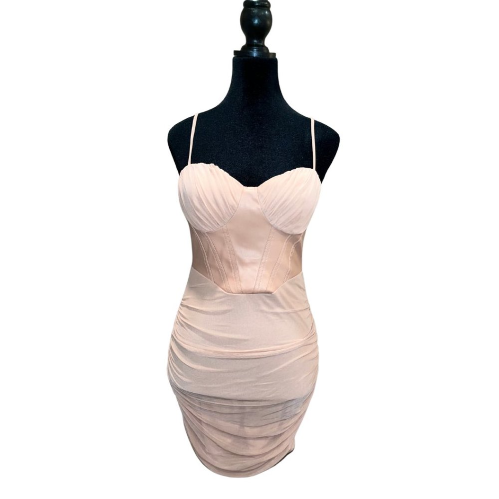 PRIVYUSA Mini Dress in Blush Pink Size M NWT